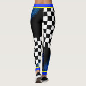 Zoals een bankbediener en een puntenpatroon op uw  leggings (Achterkant)