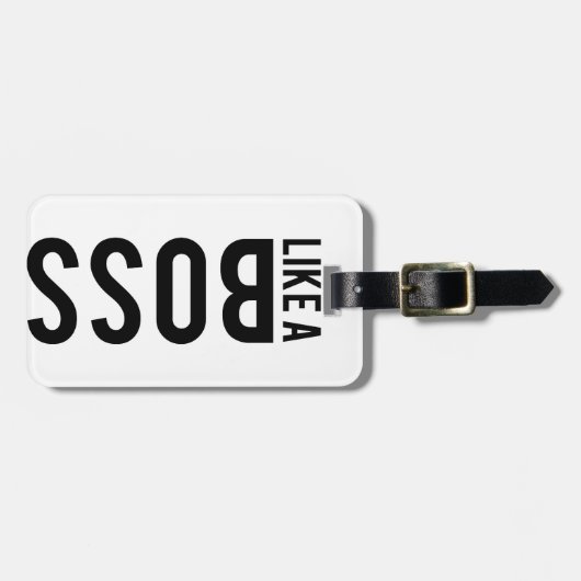 ZOALS EEN BOSS BAGAGELABEL (Voorkant horizontaal)