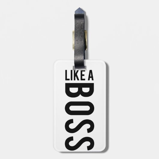 ZOALS EEN BOSS BAGAGELABEL (Achterkant verticaal)