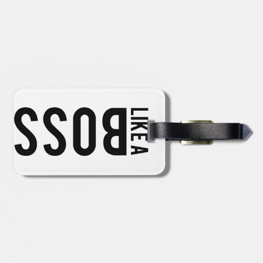 ZOALS EEN BOSS BAGAGELABEL (Achterkant horizontaal)