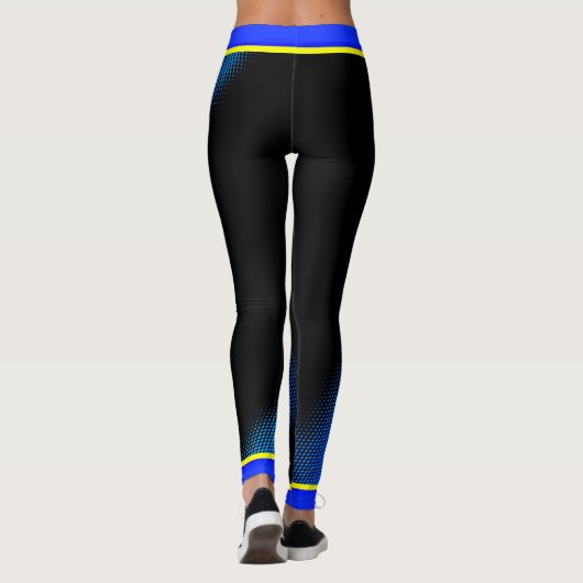 Zoals een Boss Blue Dot Pattern op BLACK of Your C Leggings (Achterkant)