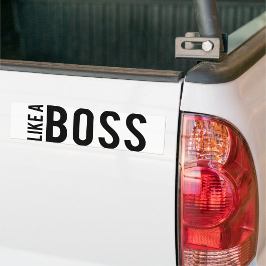 ZOALS EEN BOSS BUMPERSTICKER (Op Truck)