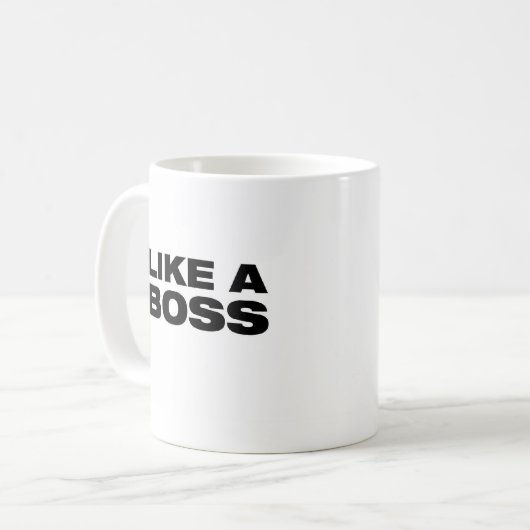 ZOALS EEN BOSS - COFFEE MOK (Voorkant links)