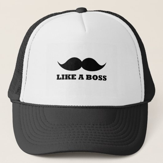 ZOALS EEN BOSS, EEN SCHERM TRUCKER PET (Voorkant)