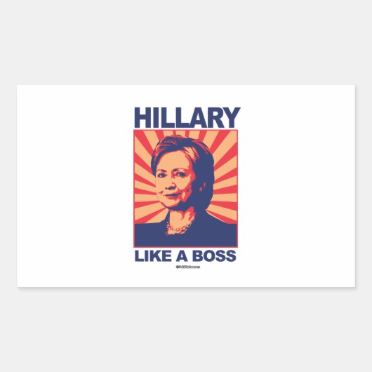 Zoals een Boss - Hillary Propaganda Rechthoekige Sticker (Voorkant)