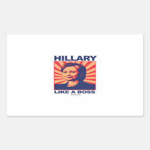 Zoals een Boss - Hillary Propaganda Rechthoekige Sticker