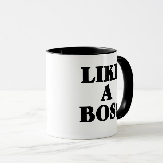 Zoals een BOSS Mok (Voorkant rechts)