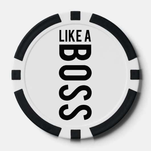 ZOALS EEN BOSS POKERCHIPS (Voorkant)