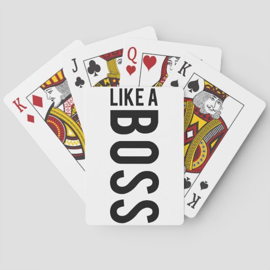 ZOALS EEN BOSS POKERKAARTEN (Achterkant)