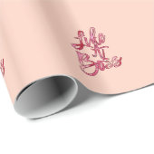 Zoals een Boss Popular Quote Acrylverf Roze rood Cadeaupapier (Rol Hoek)