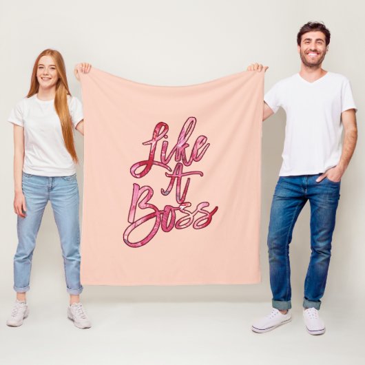 Zoals een Boss Popular Quote Acrylverf Roze rood Fleece Deken (In situ)