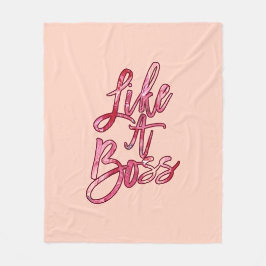 Zoals een Boss Popular Quote Acrylverf Roze rood Fleece Deken (Voorkant)