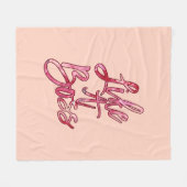 Zoals een Boss Popular Quote Acrylverf Roze rood Fleece Deken (Voorkant (Horizontaal))