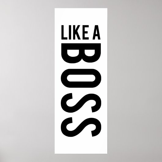 ZOALS EEN BOSS POSTER (Voorkant)