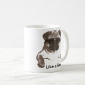 Zoals een Boss Pug in Glasses Mok (Voorkant rechts)