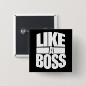 Zoals een BOSS Vierkante Button 5,1 Cm (Voorkant /achterkant)