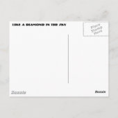 Zoals een diamant in de hemel briefkaart (Achterkant)