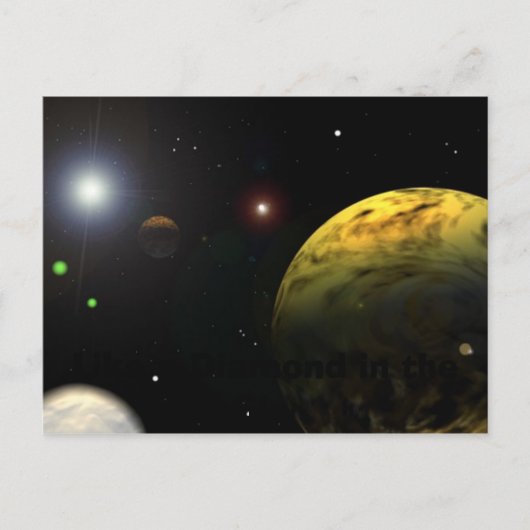Zoals een diamant in de hemel briefkaart (Voorkant)