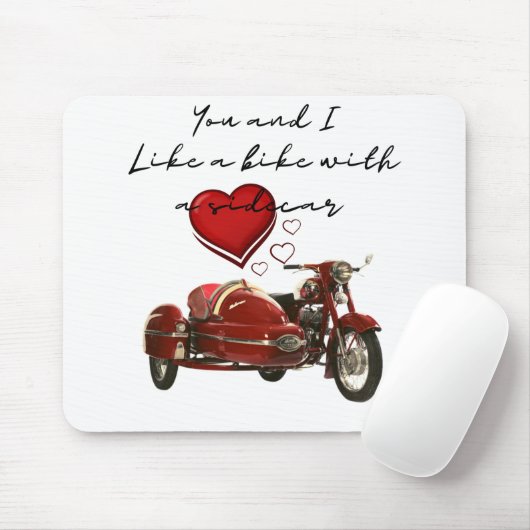Zoals een fiets met een zijspan muismat (Met muis)