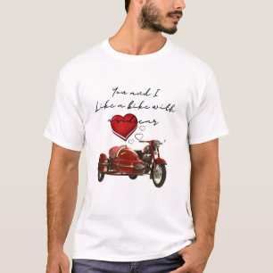Zoals een fiets met een zijspan t-shirt