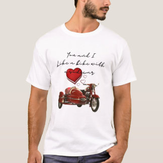 Zoals een fiets met een zijspan t-shirt