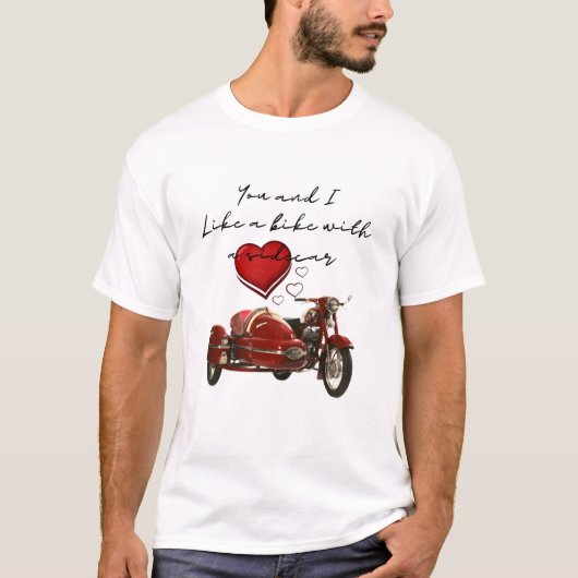 Zoals een fiets met een zijspan t-shirt (Voorkant)