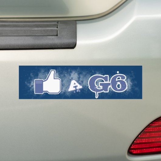 Zoals een G6 Bumpersticker (Op auto)