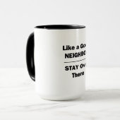 Zoals een goed buurtverblijf daar mok (Voorkant links)