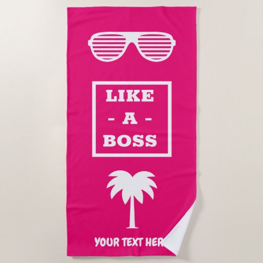 Zoals een grappig cadeau voor een boss-strand hand strandlaken (Voorkant)