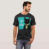 Zoals een grappig zakenshirt met een kat t-shirt (Voorkant volledig)