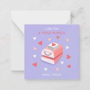 Zoals een Hole Punch Square Kaart Notitiekaartje