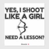 ZOALS EEN MEISJES ARCHERY STICKER (Vel)
