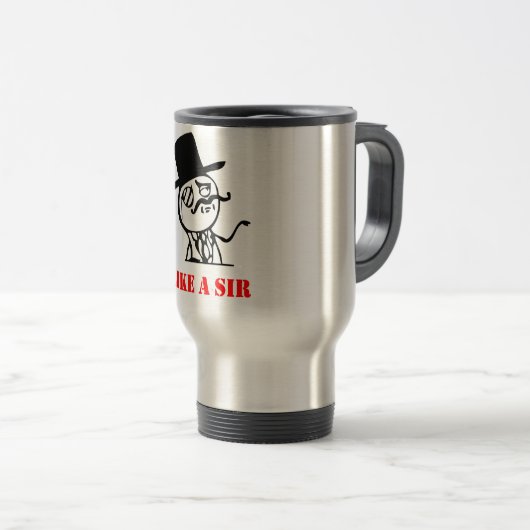 Zoals een meneer - meme reisbeker (Voorkant rechts)