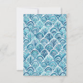 ZOALS EEN MERMAID Nautical Fish Scales Note Card Notitiekaartje (Voorkant)
