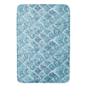 ZOALS EEN MERMAID Nautical Fish Scaling Pattern Badmat (Voorkant Verticaal)