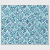 ZOALS EEN MERMAID Nautical Fish Scaling Pattern Cadeaupapier (Vlak)