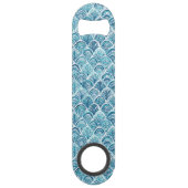 ZOALS EEN MERMAID Nautical Fish Scaling Pattern Speed Flessenopener (Achterkant)