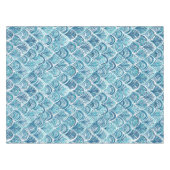 ZOALS EEN MERMAID Nautical Fish Scaling Pattern Tafelkleed (Voorkant (Horizontaal))