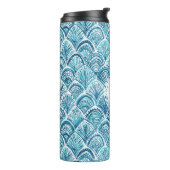 ZOALS EEN MERMAID Waterverf Vissenkalveren | Aange Thermosbeker (Gedraaid links)