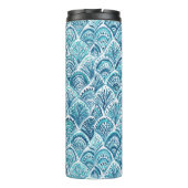 ZOALS EEN MERMAID Waterverf Vissenkalveren | Aange Thermosbeker (Achterkant)