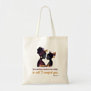 Zoals een moeder haar kind troost tote bag