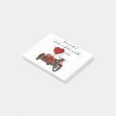 Zoals een motorfiets met een zijspan post-it® notes (Schuin)