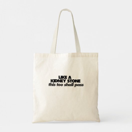 Zoals een niersteen tote bag (Achterkant)