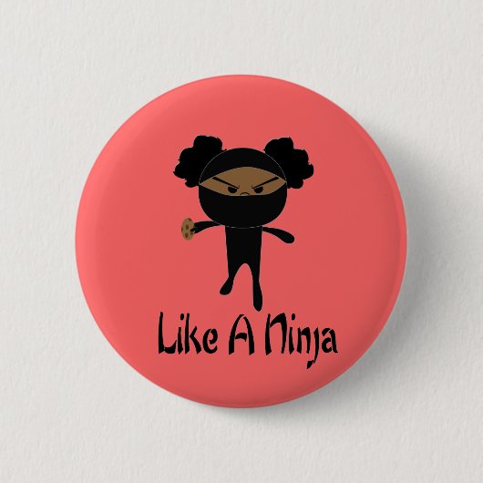 Zoals een Ninja Ronde Button 5,7 Cm (Voorkant)