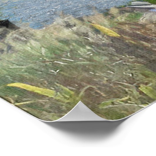 ZOALS EEN SEURAT PAINING Riverside Park NYC Poster (Hoek)