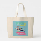 zoals een speedboot grote tote bag (Achterkant)