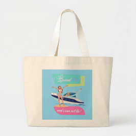 zoals een speedboot grote tote bag