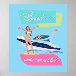 zoals een speedboot poster