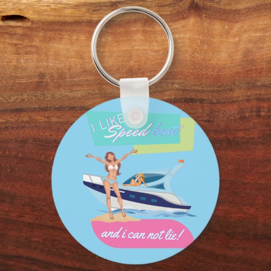 zoals een speedboot sleutelhanger (Achterkant)
