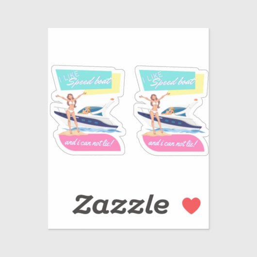 zoals een speedboot sticker (Vel)